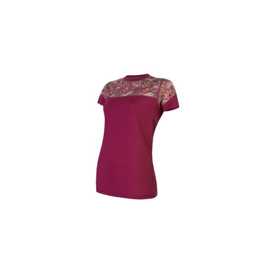 Dámské triko Sensor KR Merino Impress lilla/feather