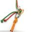 Přívěsek Sampaoli Set Double Rope BR-RH&GO&RU plated green&red rope