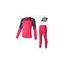 Dětský set Sensor Merino Impress triko DR + kalhoty DN magenta/floral