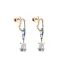 Náušnice Sampaoli Carabiner & Friend BR-GO-&-RH plated blue enameld