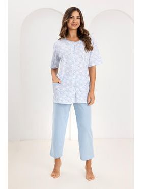 Pyžamo dámské propínací 738 kr.r. M-3XL W26 - Regina