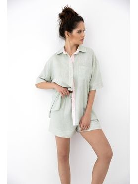 Pyžamo dámské Simona kr.r. XS-2XL propínací - Sensis