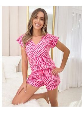 Pyžamo dámské Zebra Short kr..r S-2XL - Donna