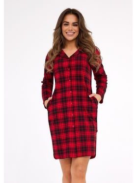 Noční košile dámská propínací 104/433 Tracy 3 dl.r. S-5XL - Cornette