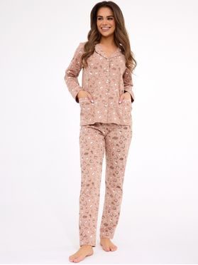 Pyžamo dámské 482/434 Smile 4 dl.r. S-2XL propínací - Cornette