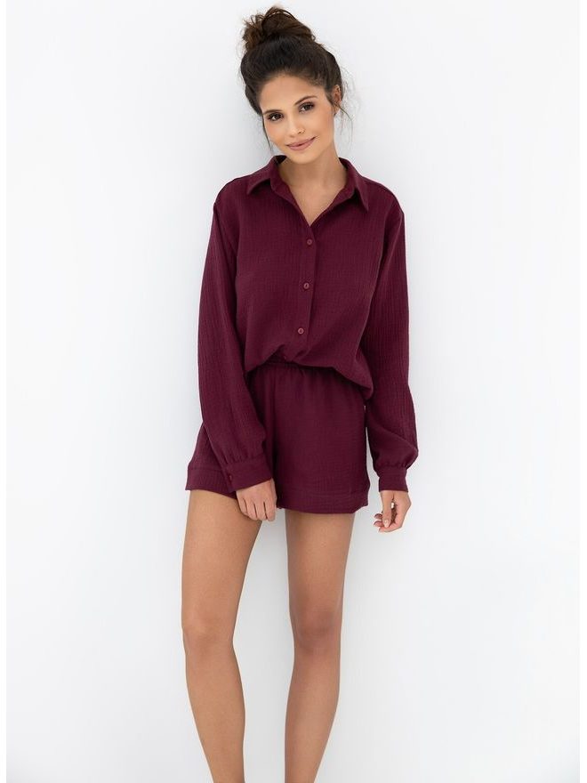 Pyžamo dámské Ivory dl.r. Muślin S-XL propínací - Sensis