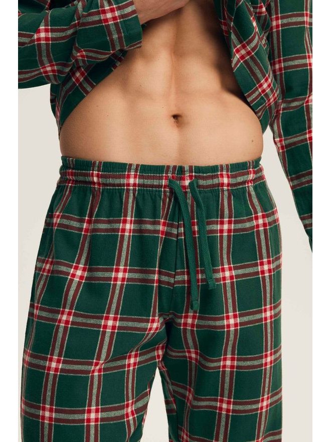 Pyžamo pánské 43460 Nut dl.r. M-3XL propínací - Henderson