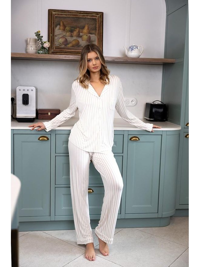 Pyžamo dámské propínací Amani dl.r. XS-2XL - Sensis