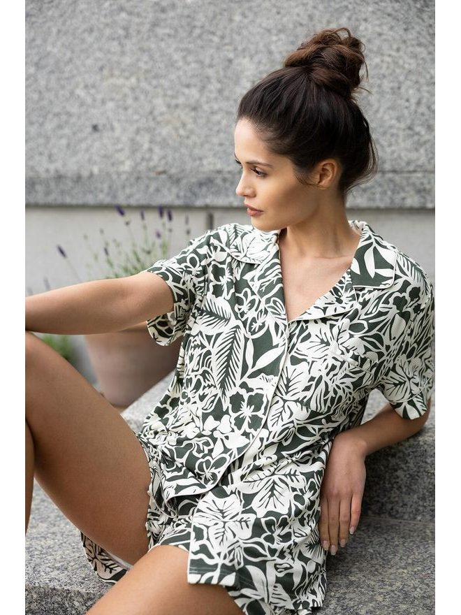 Pyžamo dámské propínací Kaylee kr.r. XS-2XL - Sensis