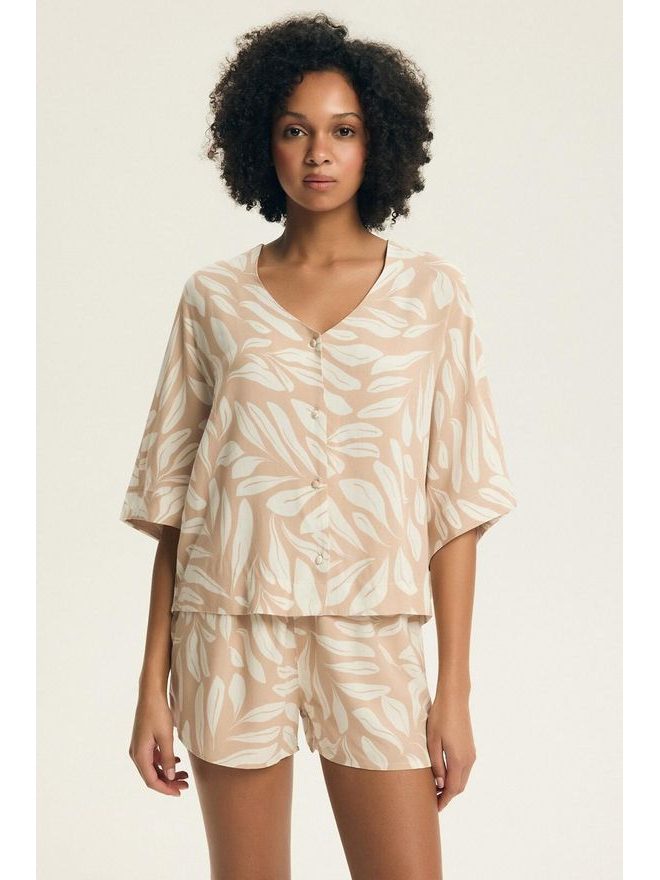 Pyžamo dámské propínací kr.r. 43688 Dextra 3/4 S-3XL - Henderson Ladies