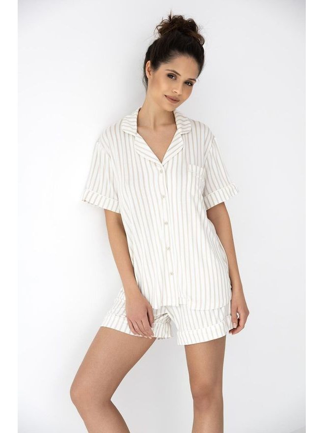 Pyžamo dámské propínací Davina kr.r. XS-2XL - Sensis