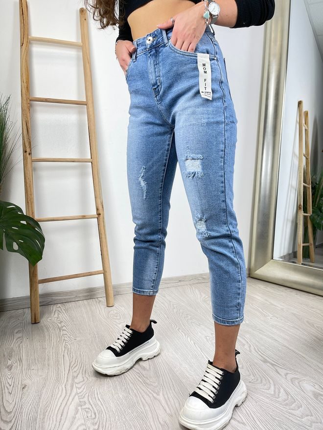Džíny mom fit