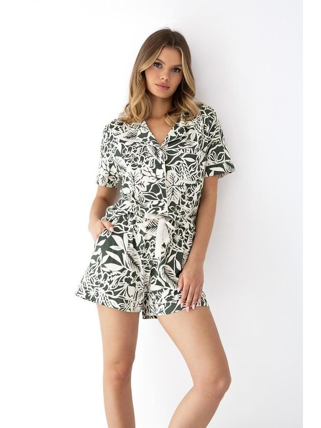 Pyžamo dámské propínací Kaylee kr.r. XS-2XL - Sensis