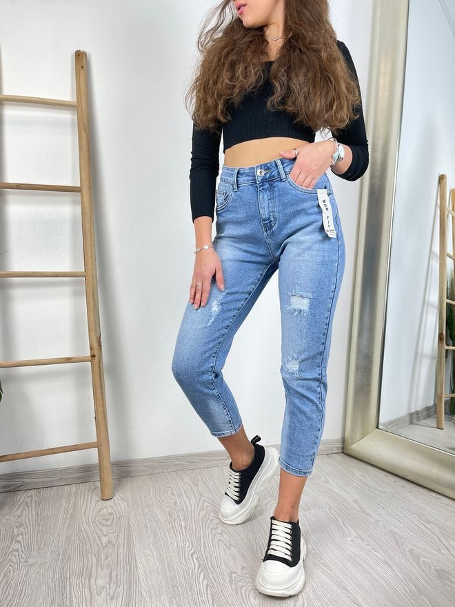 Džíny mom fit
