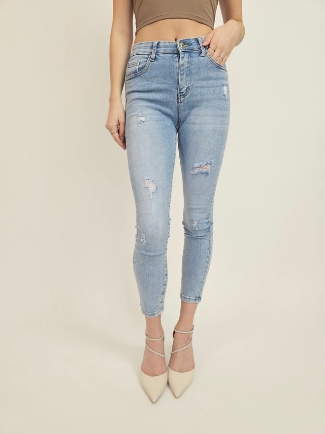 Skinny džíny s trháním SZ1038-4
