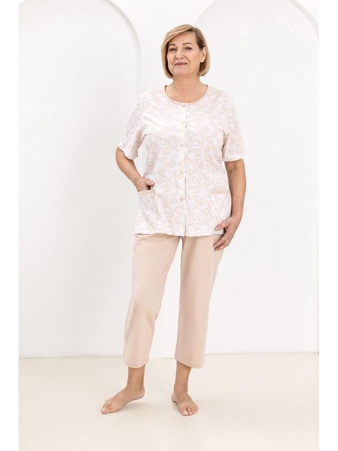 Pyžamo dámské propínací 738 kr.r. M-3XL W26 - Regina