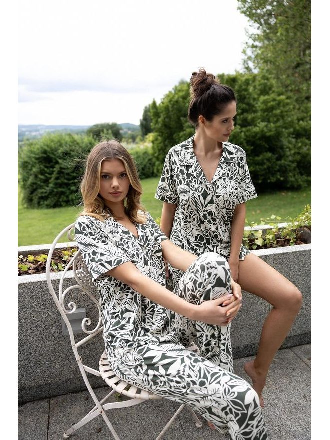 Pyžamo dámské propínací Kaylee kr.r. XS-2XL - Sensis