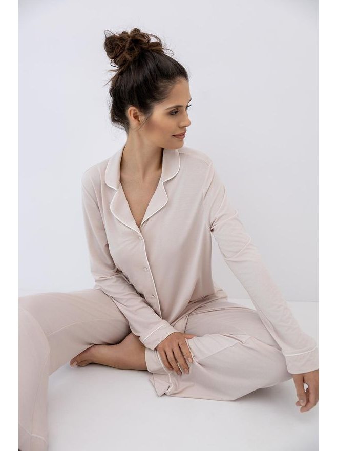 Pyžamo dámské Clarina dl.r XS-2XL propínací - Sensis