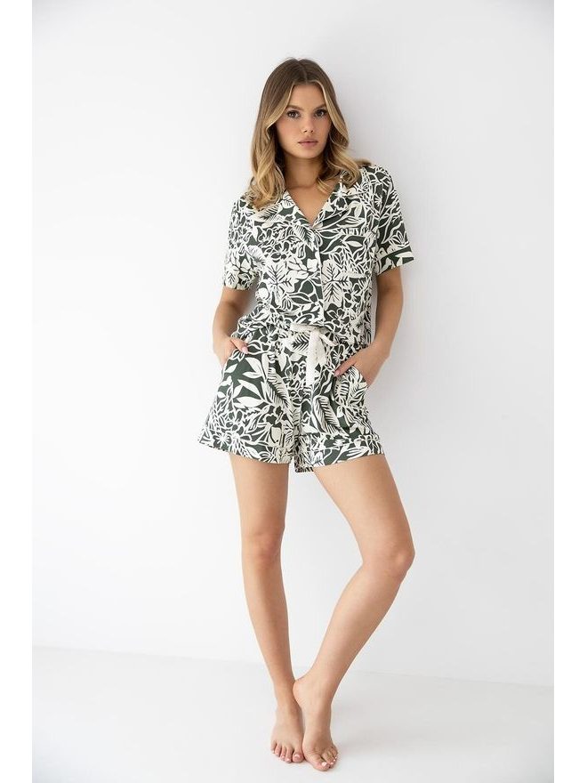 Pyžamo dámské propínací Kaylee kr.r. XS-2XL - Sensis