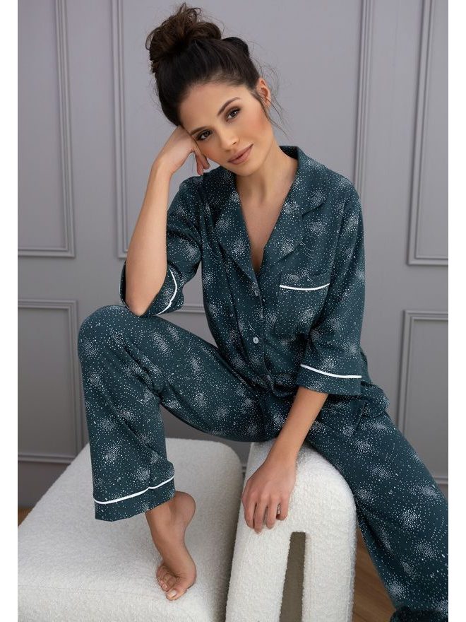 Pyžamo dámské Sydney dl.r. S-XL propínací - Sensis