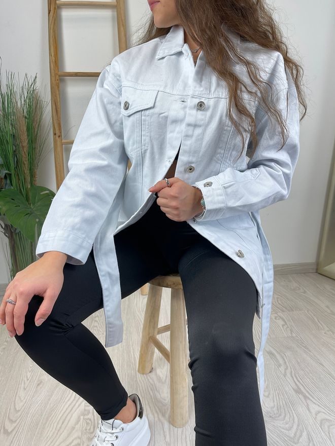 Džínová bunda s páskem