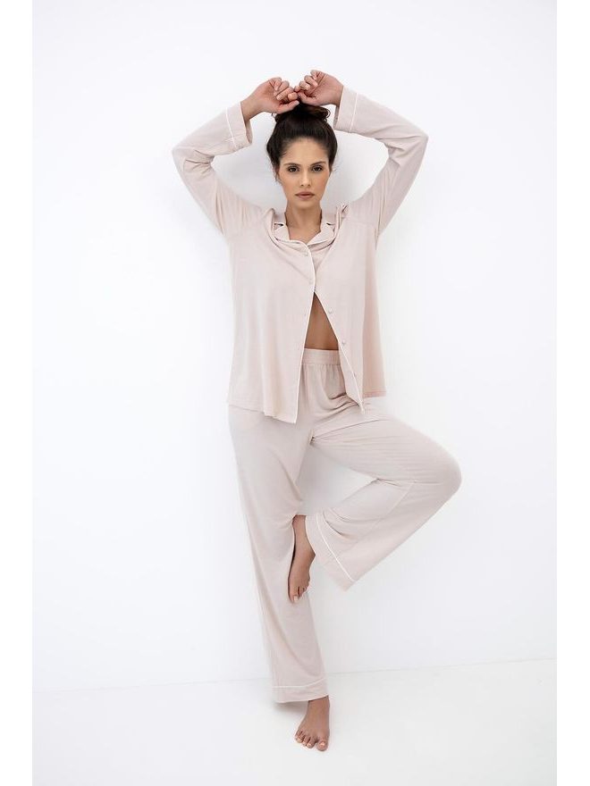 Pyžamo dámské Clarina dl.r XS-2XL propínací - Sensis