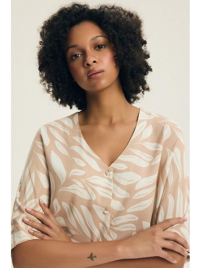 Pyžamo dámské propínací kr.r. 43688 Dextra 3/4 S-3XL - Henderson Ladies