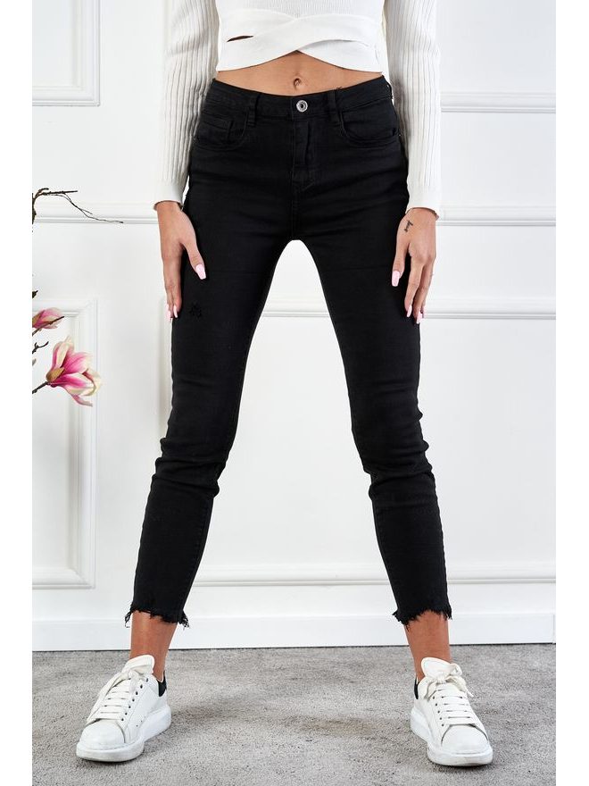 Straight jeans, černá