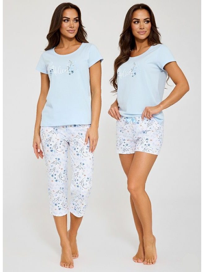 Pyžamo dámské 3-dílné 466/344 Delicate kr.r. S-2XL - Cornette
