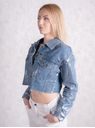 Džínová bundička - metalická
