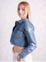 Džínová bundička - metalická