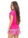 Pyžamo dámské Zebra Short fuchsia kr.r. S-2XL - Donna