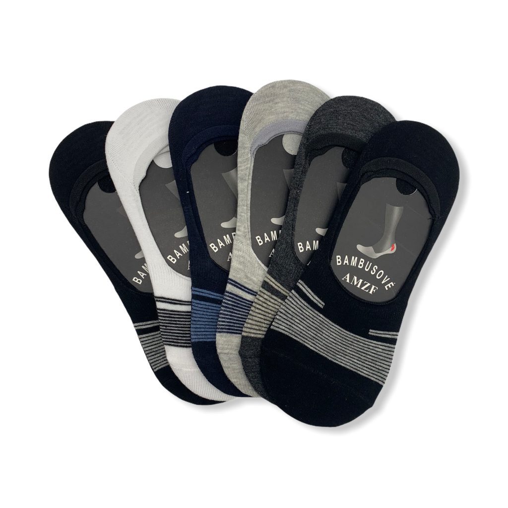 XLvýprodej.cz - Pánské bezkotníčkové ponožky (JA-1106) - 8 párů (mix barev)  - Bamboo - Bezkotníčkové ponožky - Ponožky