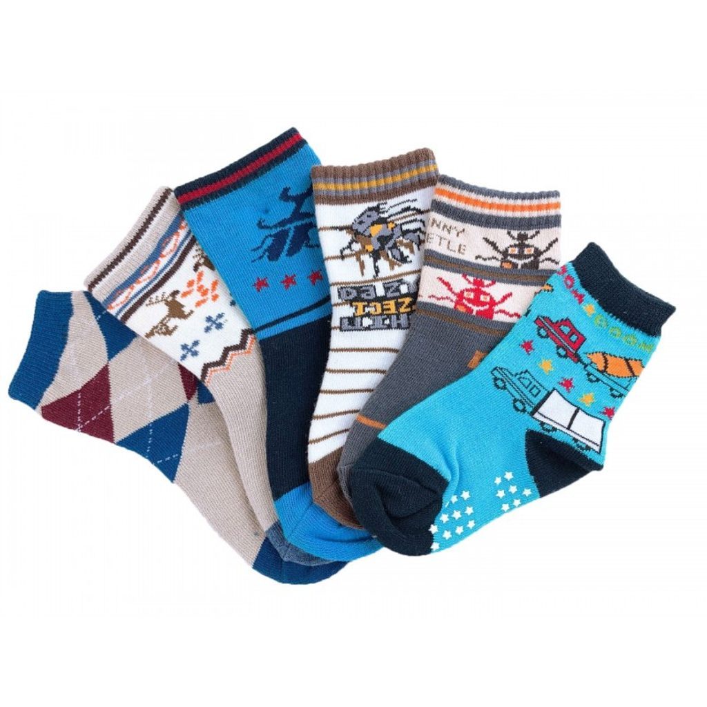 XLvýpredaj.sk - Chlapčenské klasické ponožky (8503) - 6 párov (mix farieb)  - Detské klasické a členkové ponožky - Detské ponožky, Ponožky