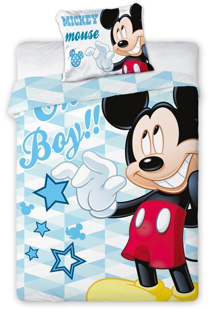 XLvýprodej.cz - Povlečení do postýlky 100x135, 40x60 cm - Mickey Mouse Oh  Boy - Faro - Povlečení do postýlky - Dětské povlečení, Povlečení, Bytový  textil