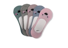 Dámské bezkotníčkové ponožky (ZU01) - 5 párů (mix barev)