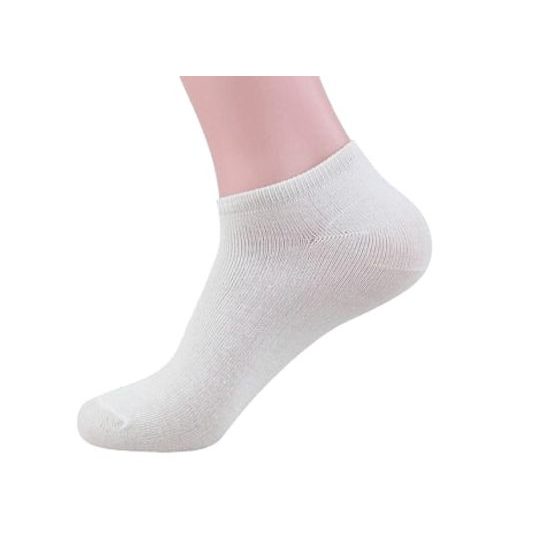 Dámské kotníčkové ponožky (EW01A) - 12 párů (BÍLÁ)