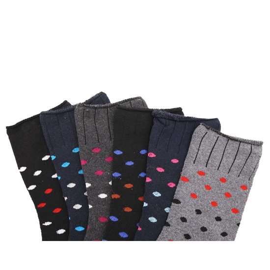 Női thermo zokni (PB-847) - 6 pár (vegyes színek)