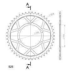 ŘETĚZOVÁ ROZETA SUPERSPROX RFE-480:46-BLK ČERNÝ 46 ZUBŮ, 525