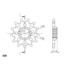 ŘETĚZOVÉ KOLEČKO SUPERSPROX CST-1902:14 14 ZUBŮ, 520