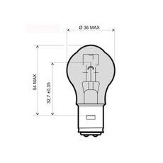 PŘEDNÍ SVĚTLO RMS 246510305 BA20D 12V 25/25W