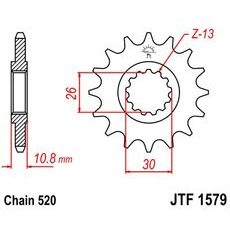 ŘETĚZOVÉ KOLEČKO JT JTF 1579-17 17 ZUBŮ, 520