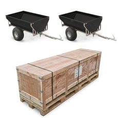 SET 2X SHARK ATV TRAILER WOOD 550 BLACK