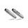 Dvojitá koncovka výfuku Slip-on GPR DEEPTONE D.78.DE Broušená nerezová ocel pro DUCATI Monster 696 (ABS) 2008-2014
