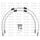 RACE Hadice přední brzdy sada Venhill POWERHOSEPLUS TRI-7002FB-WT (2 hadice v sadě) bílé hadice, černé koncovky
