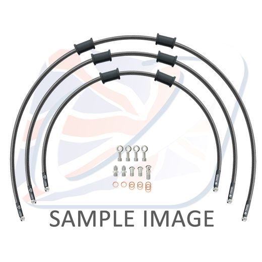 STANDARD HADICE PŘEDNÍ BRZDY SADA VENHILL POWERHOSEPLUS YAM-8005FS-CB (3 HADICE V SADĚ) KARBONOVÉ HADICE, NEREZOVÉ KONCOVKY
