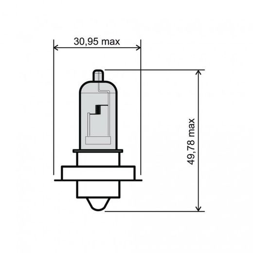 PŘEDNÍ SVĚTLO RMS 246510435 P26S 12V 20W
