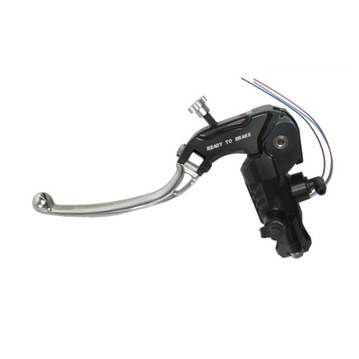CLUTCH MASTER CYLINDER READY TO BRAKE ACCOSSATO 16X16 WITH SILVER FOLDING LEVER (NUT + LEVER)