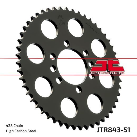 ŘETĚZOVÁ SADA EK - STŘÍBRNÝ ŘETĚZ 428 SRO, O-KROUŽEK, KOLEČKO JT, ROZETA JT PRO YAMAHA RT 180 1990-1993