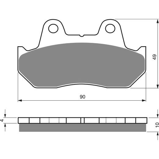 BRZDOVÉ DESTIČKY GOLDFREN 050 S33 STREET REAR